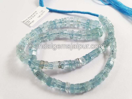 Moss Aquamarine Step Cut Bolt Shape Beads Moss Aquamarine Step Cut Bolt Shape Beads