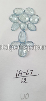 Aquamarine Rose Cut Slices