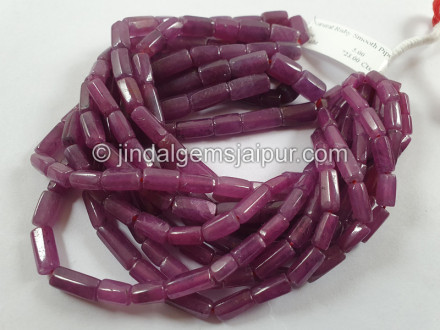 Ruby Natural Smooth Pipe Beads