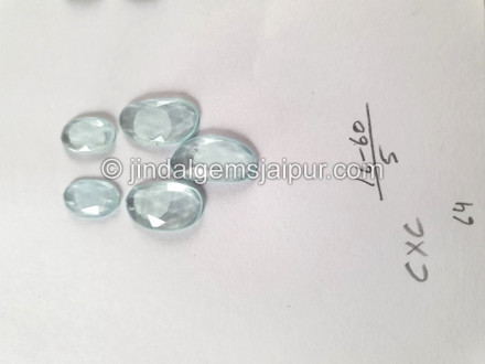 Milky Aquamarine Rose Cut Slices Milky Aquamarine Rose Cut Slices
