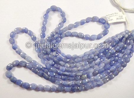 Hackmanite Blue Faceted Oval Shape Beads Hackmanite Blue Faceted Oval Shape Beads