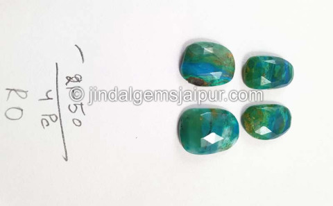 Blue Opalina Rose Cut Slices