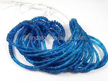 Neon Apatite Smooth Roundelle Shape Beads Neon Apatite Smooth Roundelle Shape Beads