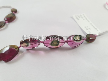 Watermelon Tourmaline Smooth Slices Beads Watermelon Tourmaline Smooth Slices Beads
