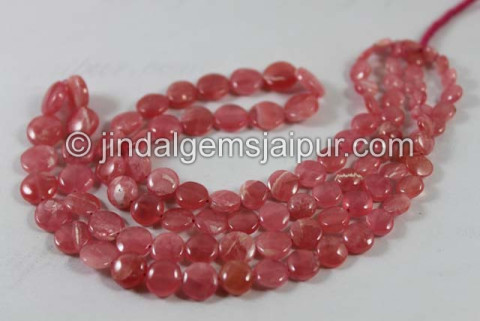 Rhodochrosite Far Smooth Coin Shape Beads Rhodochrosite Far Smooth Coin Shape Beads