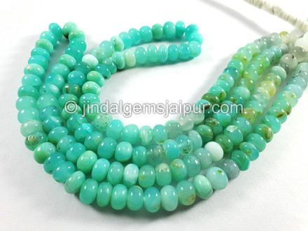 Blue Opal Peruvian Smooth Roundelle Shape Big Beads Blue Opal Peruvian Smooth Roundelle Shape Big Beads