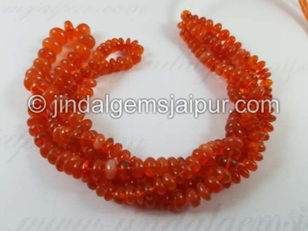 Fire Opal Far Smooth Roundelle Beads