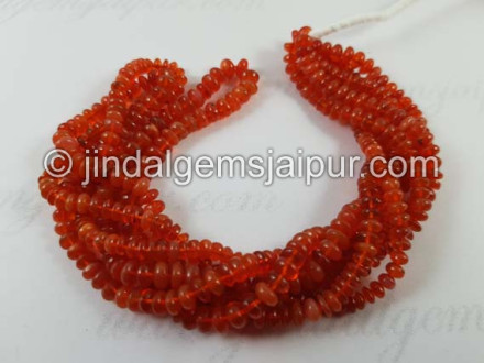 Fire Opal Far Smooth Roundelle Beads