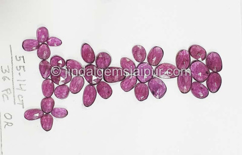 Purple Rhodolite Garnet Rose Cut Slices Purple Rhodolite Garnet Rose Cut Slices