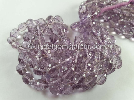 Pink Amethyst Concave Cut Drops Beads Pink Amethyst Concave Cut Drops Beads