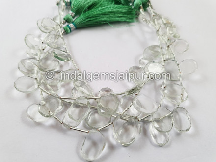 Green Amethyst Flat Table Cut Beads Green Amethyst Flat Table Cut Beads