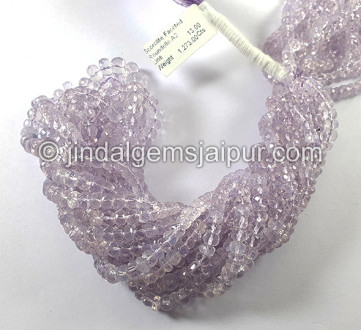 Scorolite Faceted Roundelle Shape Beads