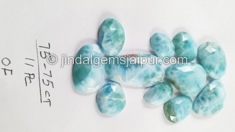 Larimar Rose Cut Slices