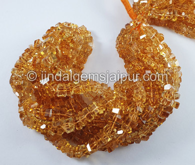 Citrine Faceted Irregular Roundelle Shape Beads