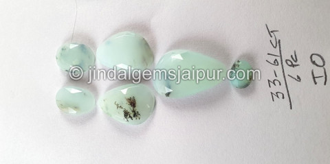 Blue Opal Peru Rose Cut Slices