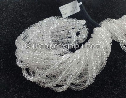 Petalite Faceted Roundelle Shape Beads