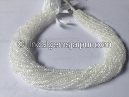 Crystal quartz Faceted Roundelle Shape Beads Crystal quartz Faceted Roundelle Shape Beads