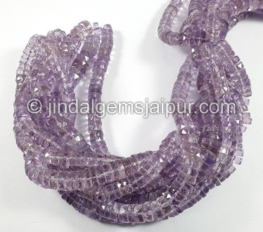 Pink Amethyst Faceted Tyre Shape Beads Pink Amethyst Faceted Tyre Shape Beads
