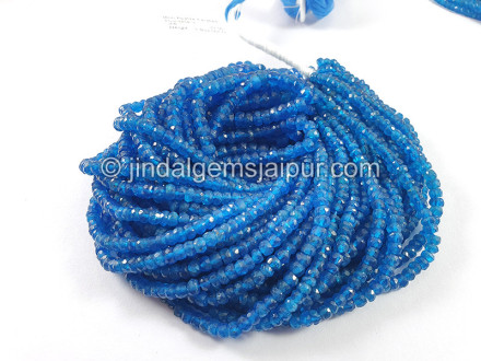 Neon Apatite Faceted Roundelle Shape Beads Neon Apatite Faceted Roundelle Shape Beads