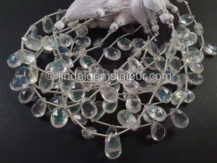 Ethiopian Opal Crystal Doublet Big Faceted Pear Beads Ethiopian Opal Crystal Doublet Big Faceted Pear Beads