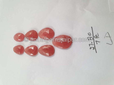 Rhodochrosite Rose Cut Slices Rhodochrosite Rose Cut Slices