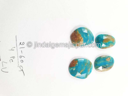 Blue Opalina Rose Cut Slices