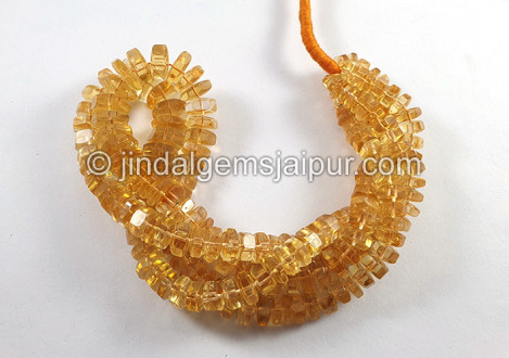 Madeira Citrine Step Cut Bolt Shape Beads