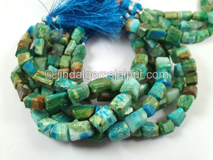 Natural Blue Opalina Faceted Nugget Beads Natural Blue Opalina Faceted Nugget Beads