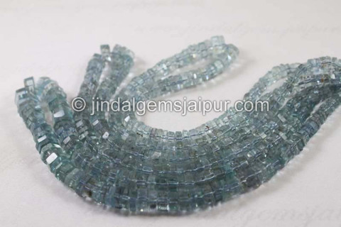 Moss Aquamarine Step Cut Roundelle Beads Moss Aquamarine Step Cut Roundelle Beads