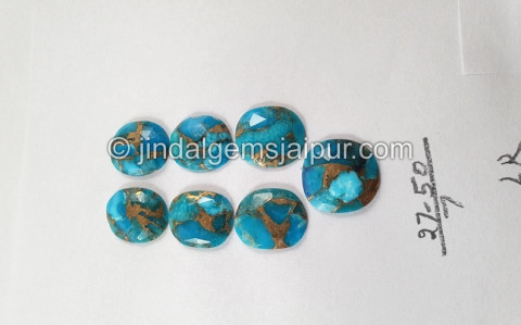 Copper Mohave Turquoise Rose Cut Slices