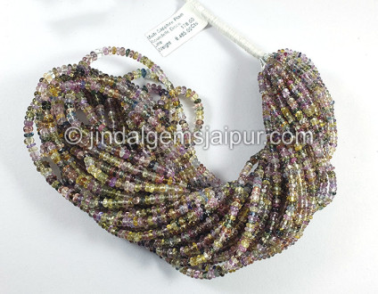 Multi Sapphire Smooth Roundelle Disco Beads