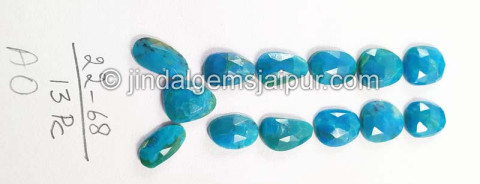 Blue Opalina Rose Cut Slices