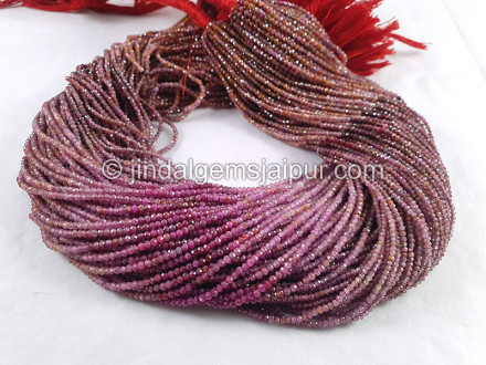 Ruby Shaded Faceted Roundelle Shape Beads Ruby Shaded Faceted Roundelle Shape Beads