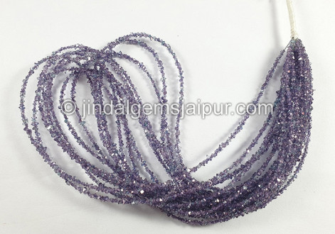 Deep Purple Double Terminated Diamond Quartz Beads
