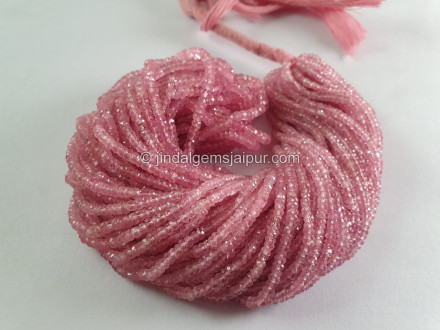Pink Spinel Faceted Roundelle Beads