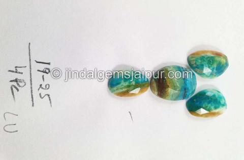 Blue Opalina Rose Cut Slices