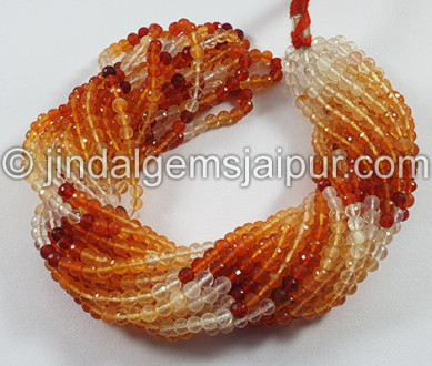 Fire Opal Faceted Round Balls Beads