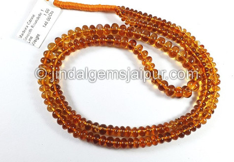 Madeira Citrine Smooth Roundelle Shape Beads