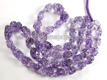 Amethyst Smooth Irregular Mughal Nuggets Beads