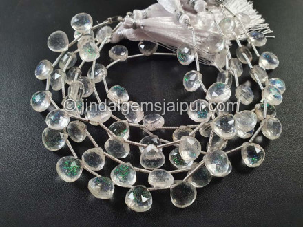 Ethiopian Opal Crystal Doublet Faceted Heart Beads Ethiopian Opal Crystal Doublet Faceted Heart Beads