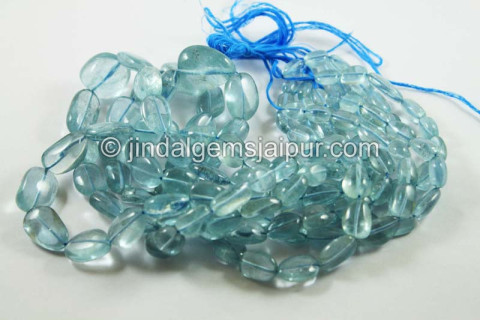 Moss Aquamarine Far Smooth Nugget Beads Moss Aquamarine Far Smooth Nugget Beads