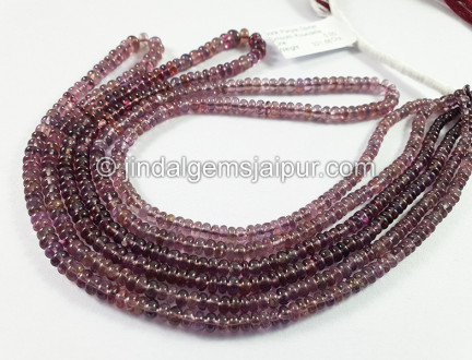 Pink Purple Spinel Smooth Roundelle Shape Beads Pink Purple Spinel Smooth Roundelle Shape Beads