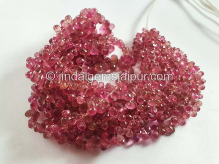 Deep Pink Tourmaline Faceted Drops Beads Deep Pink Tourmaline Faceted Drops Beads