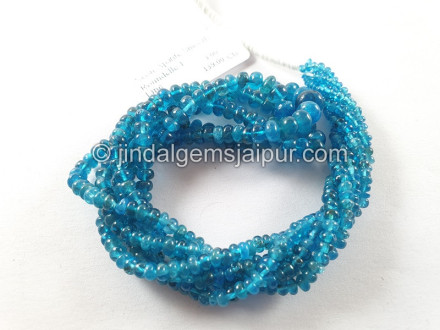 Neon Apatite Smooth Roundelle Beads