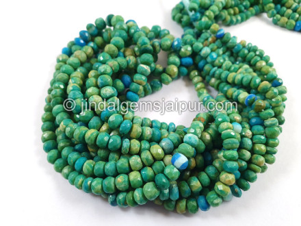 Natural Blue Opalina Faceted Roundelle Beads Natural Blue Opalina Faceted Roundelle Beads