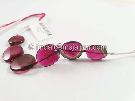 Watermelon Tourmaline Smooth Slices Beads Watermelon Tourmaline Smooth Slices Beads