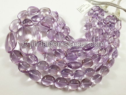 Pink Amethyst Smooth Nuggets Shape Beads Pink Amethyst Smooth Nuggets Shape Beads
