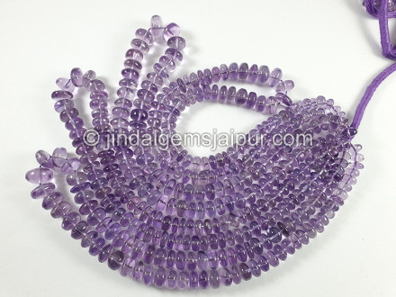 Pink Amethyst Smooth Roundelle Shape Beads