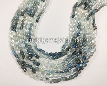Santa Maria Aquamarine Shaded Smooth Oval Shape Beads Santa Maria Aquamarine Shaded Smooth Oval Shape Beads