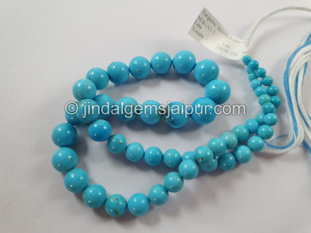 Turquoise Smooth Round Ball Beads